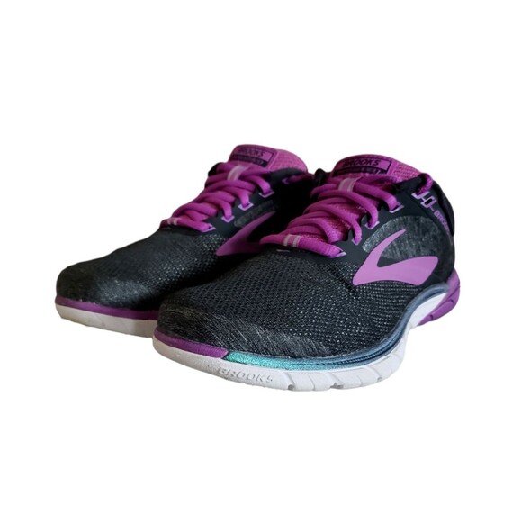 Brooks Women's Pure Cadence 7 1202611B023 Black Purple Running Shoes Size 7.5 B - Picture 1 of 11